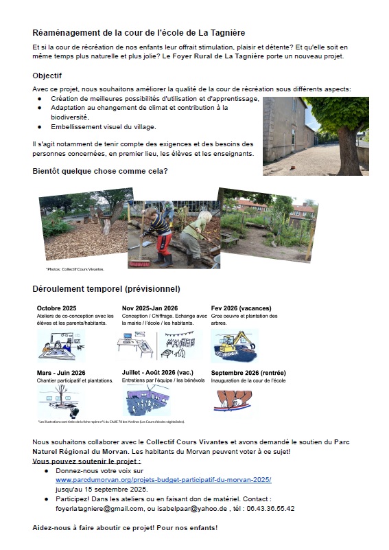 réaménagement de la cour d'école